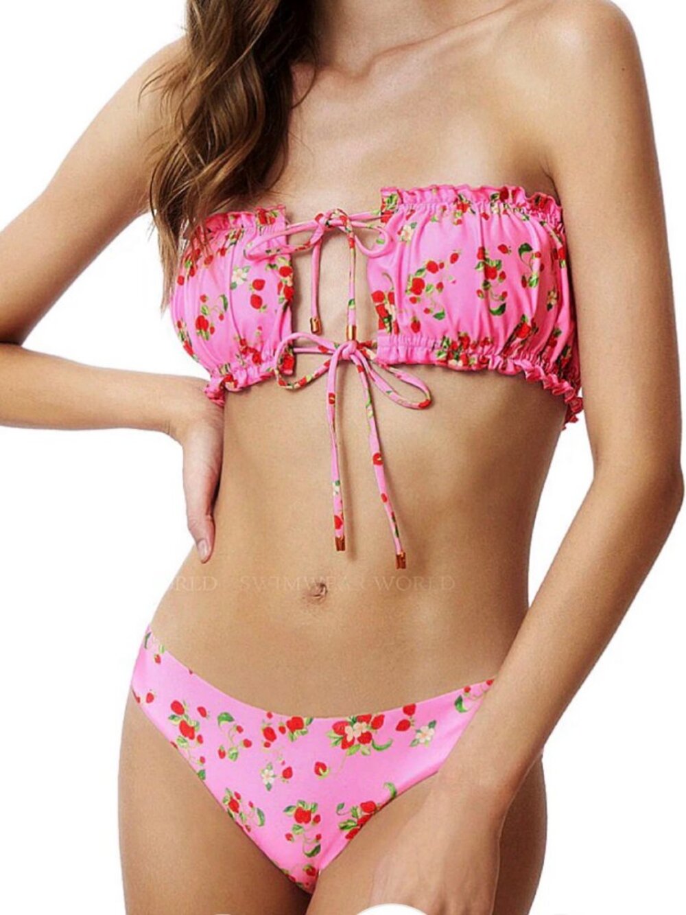PQ Swim Pink Floral Bikini Set